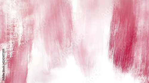 Fototapeta Naklejka Na Ścianę i Meble -  Pink paint strokes, abstract art, texture background