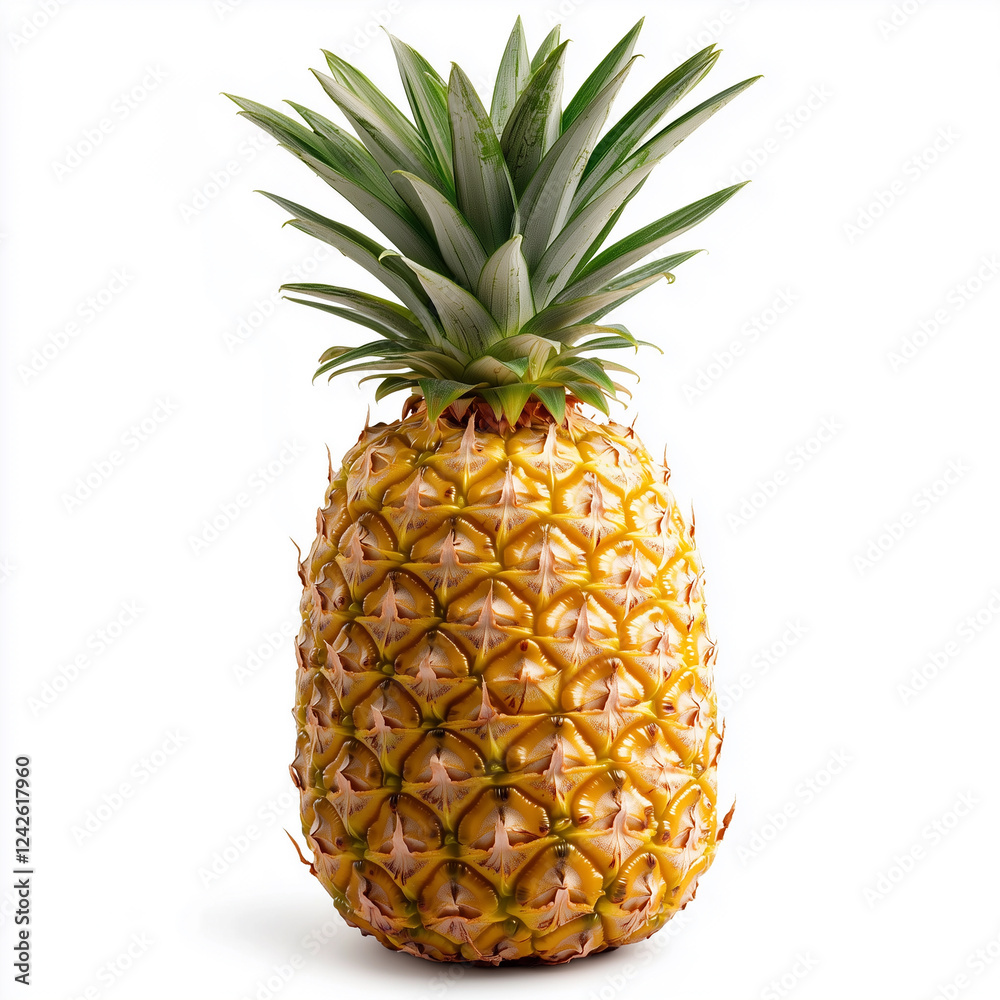 Fototapeta premium Pineapple Isolated on White Background 
