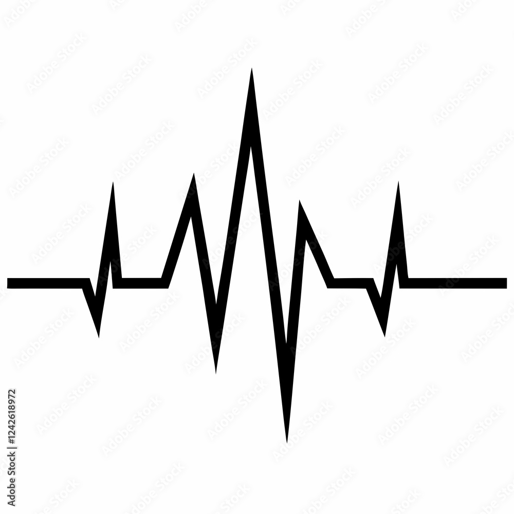 Minimalist Black Heart Silhouette Vector Minimalist Black Heart Silhouette Vector