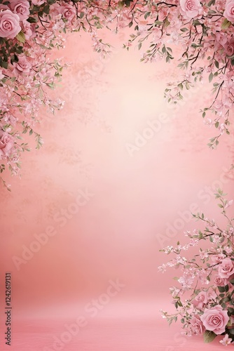 Elegant Pink Floral Background for Celebrations