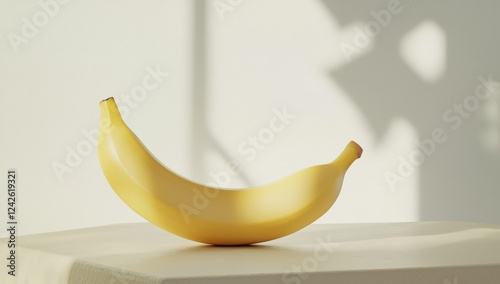 Fresh and delicious Bananas displayed on a neutral and calming background setting photo