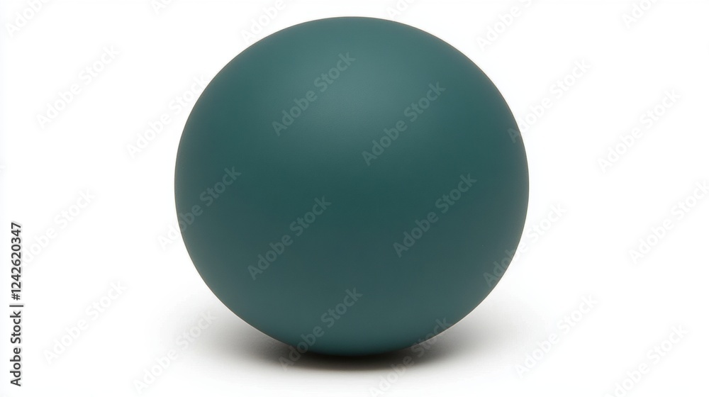 Teal Matte Sphere on White Background Teal Matte Sphere on White Background