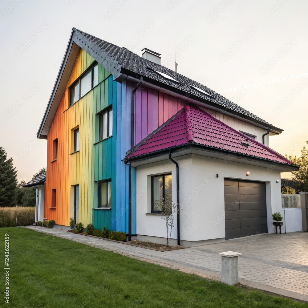 Gradient Material House Gradient Material House