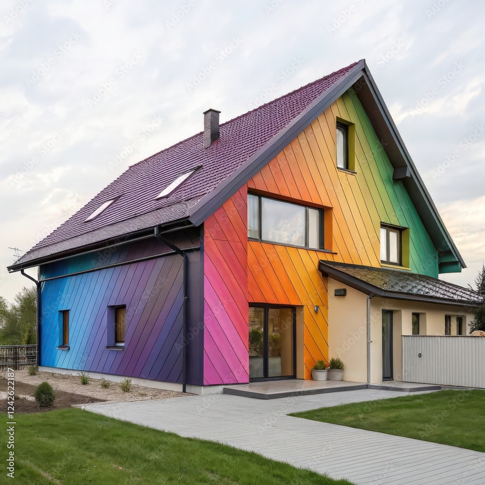 Gradient Material House Gradient Material House