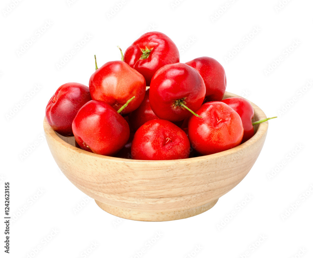 red cherries in a bowl isolated red cherries in a bowl isolated