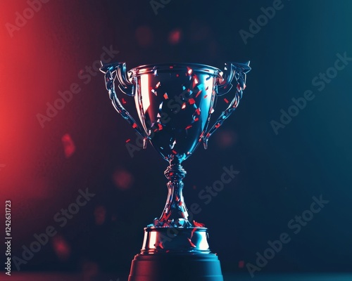 A stylized 'MVP' trophy design for esports tournaments