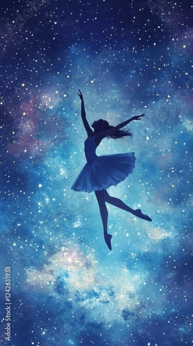 Wallpaper Mural Ballerina Dancing Amongst the Stars Celestial Ballet Torontodigital.ca