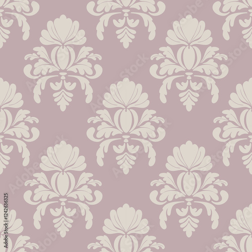 Wallpaper Mural Hand drawing illustration Intricate vintage damask wallpaper with floral pattern design for fabric, printed, background. Torontodigital.ca