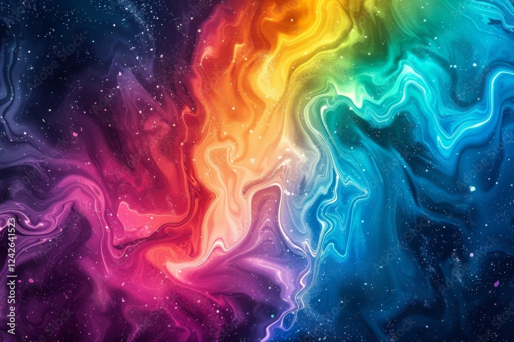 Fototapeta premium Colourful background with flowing liquid colours 