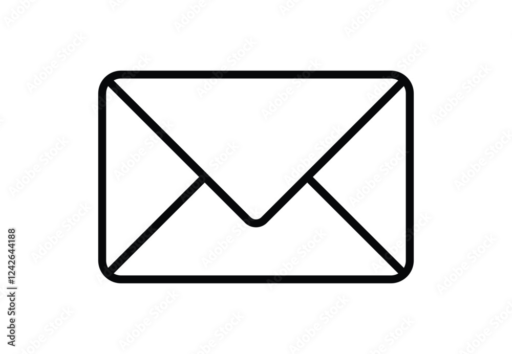 Email Envelope Icon with Notification Badge for Digital Communication illustration Email Envelope Icon with Notification Badge for Digital Communication illustration