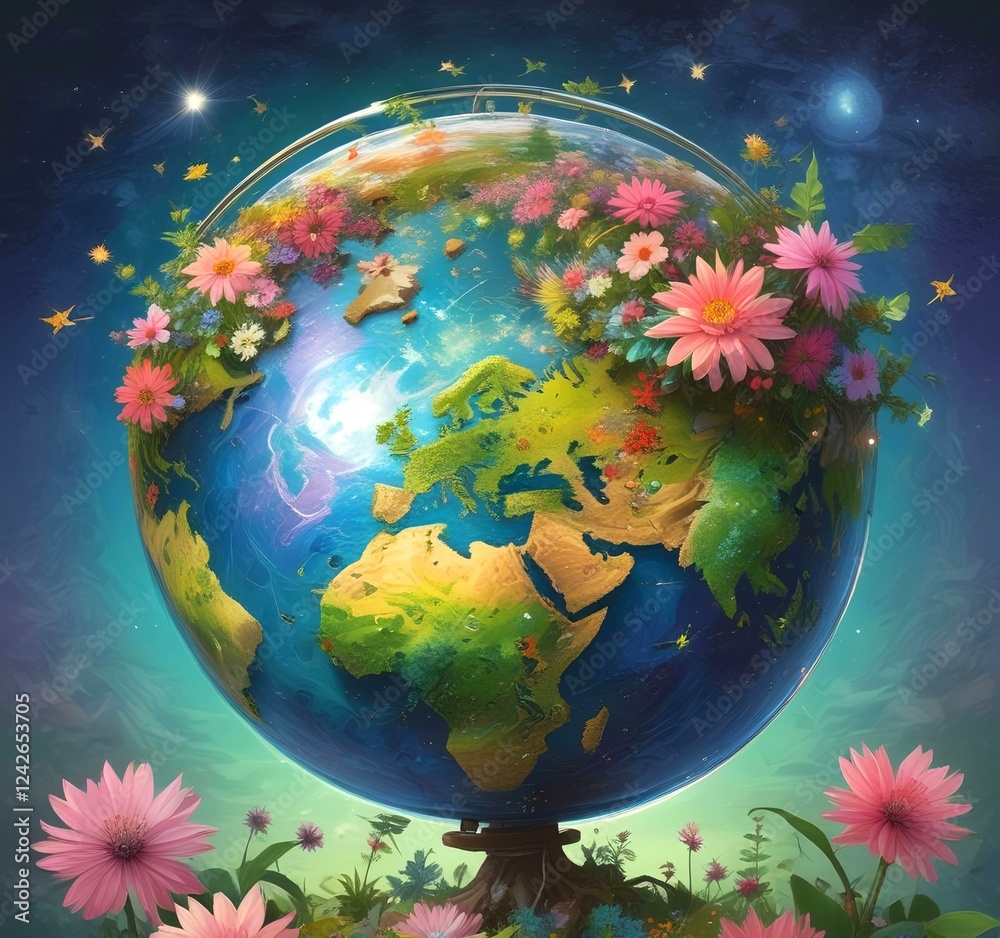 Naklejka premium Illustration of globe earth.