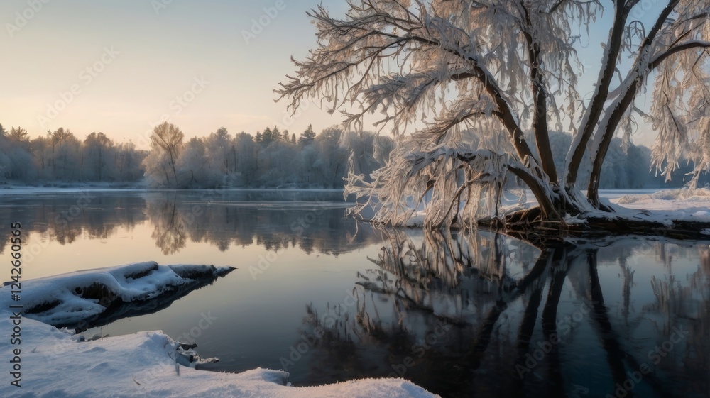 Fototapeta premium sunrise in the forest