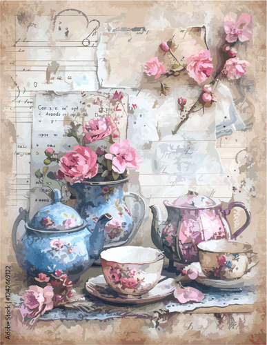 Vintage Tea Party Background