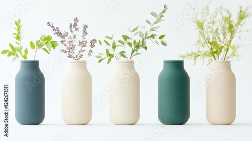 Wallpaper Mural Stylish Vases with Assorted Greenery and Flowers Torontodigital.ca