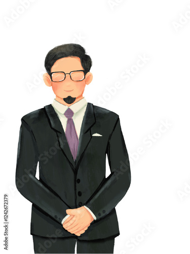 young businessman with glasses