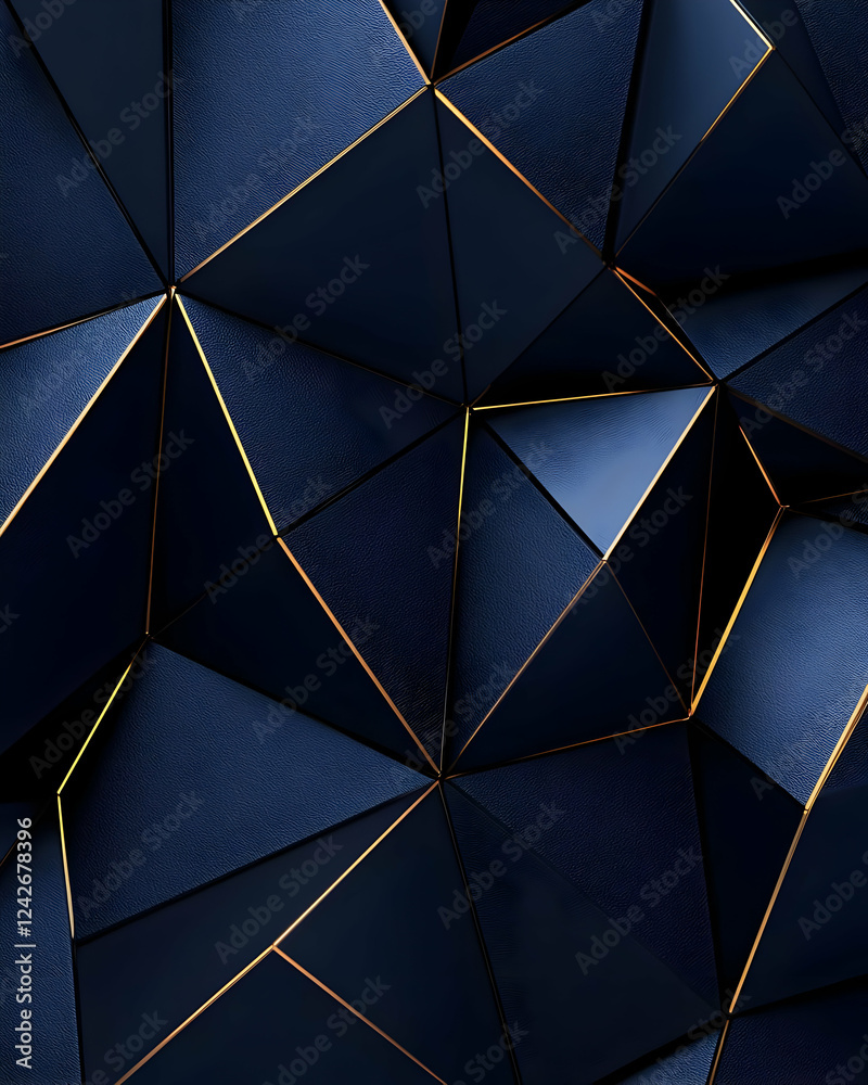 Dark Blue Gold Geometric Abstract Design Dark Blue Gold Geometric Abstract Design