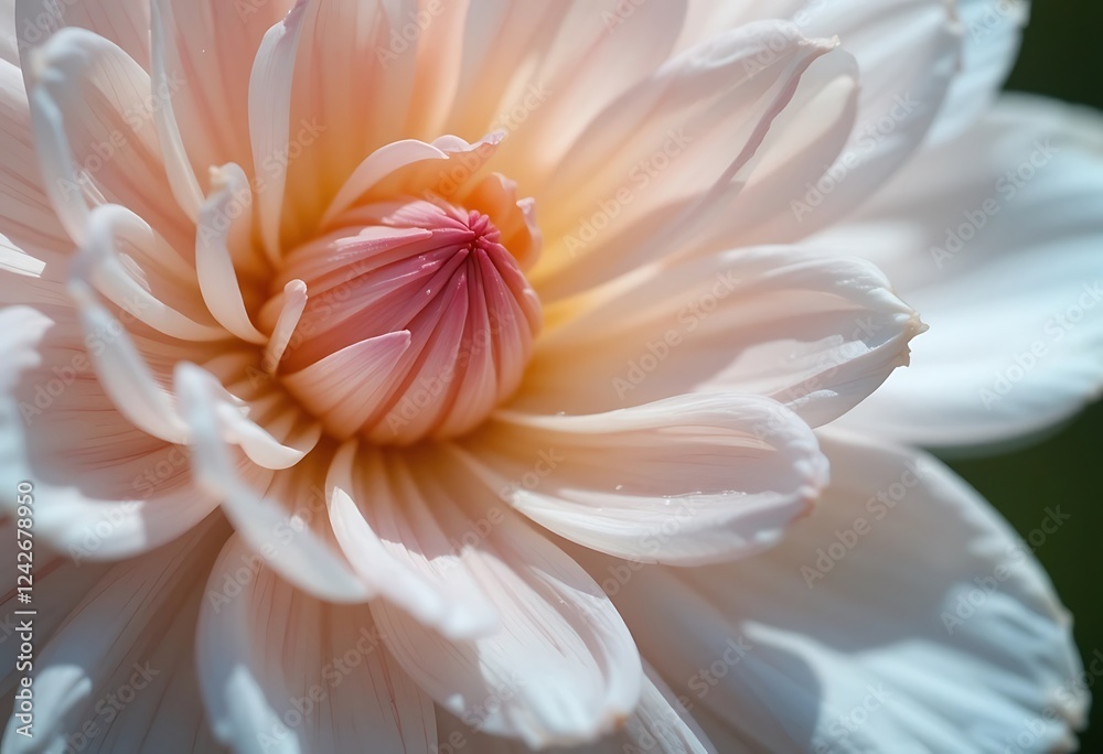 Fototapeta premium Delicate Peach Dahlia Flower Close Up