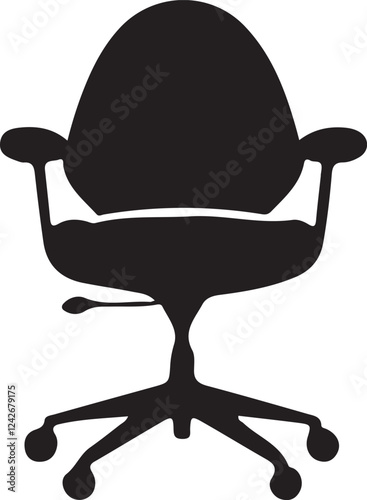 Chair silhouette illustration vector .