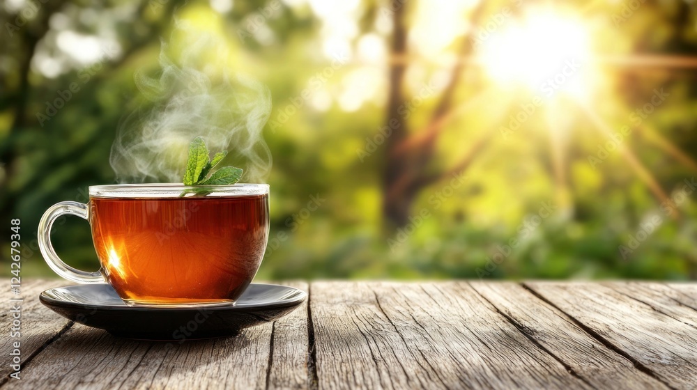 Aromatic Tea in Sunny Garden Aromatic Tea in Sunny Garden