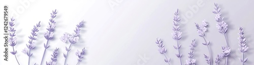 Delicate lavender sprigs on a soft purple background.