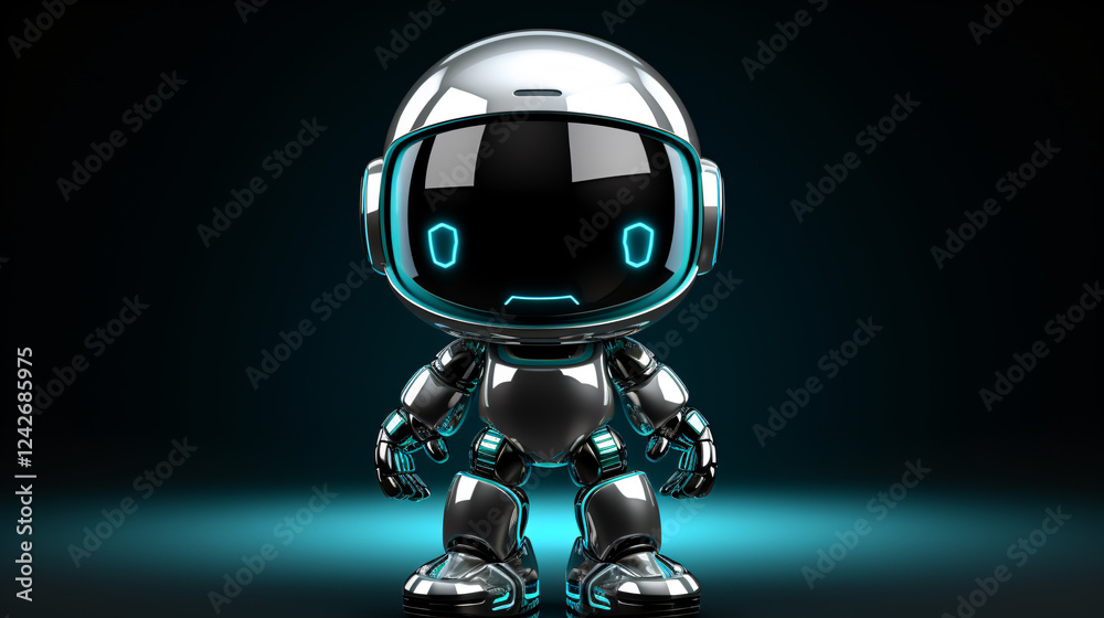 A minimalist 2D AI robot concept in sleek silver, set against a futuristic tech background for a banner.
A minimalist 2D AI robot concept in sleek silver, set against a futuristic tech background for a banner.
