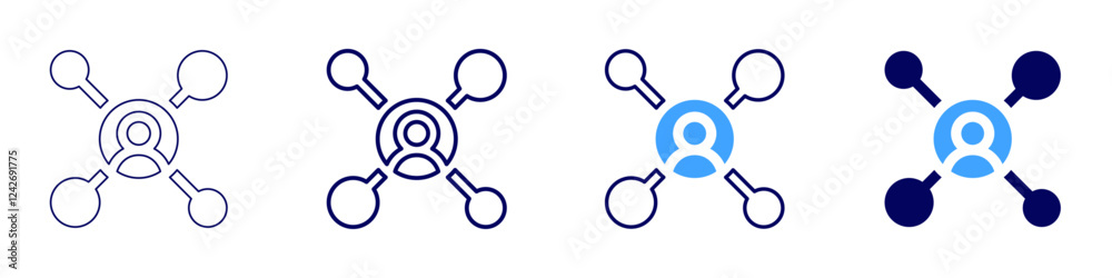 Social network icon in 4 different styles. Thin Line, Line, Bold, and Bold Line. Duotone style. Editable stroke Social network icon in 4 different styles. Thin Line, Line, Bold, and Bold Line. Duotone style. Editable stroke