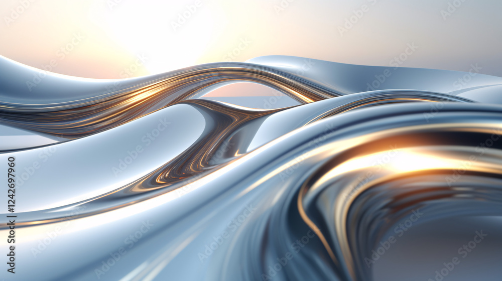 Obraz premium A stunning and modern 3D data visualization concept, perfect for a website background or banner.