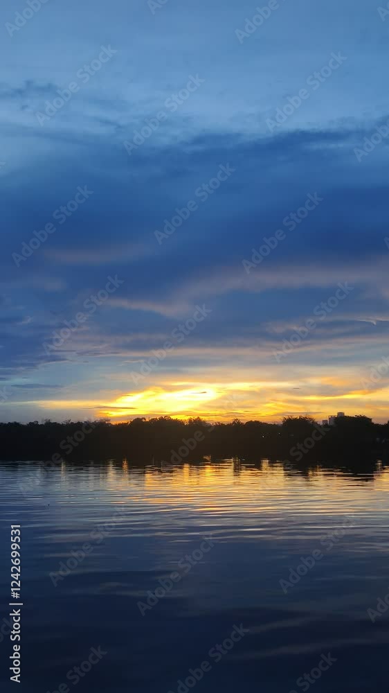 sunset over the river sunset over the river