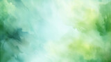 abstract watercolor green background summer spring energy freshness.