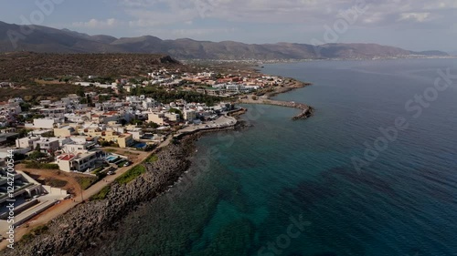 Wallpaper Mural Aerial - transparent waters and rocky coastline near Sissi Village in Crete Greece Torontodigital.ca