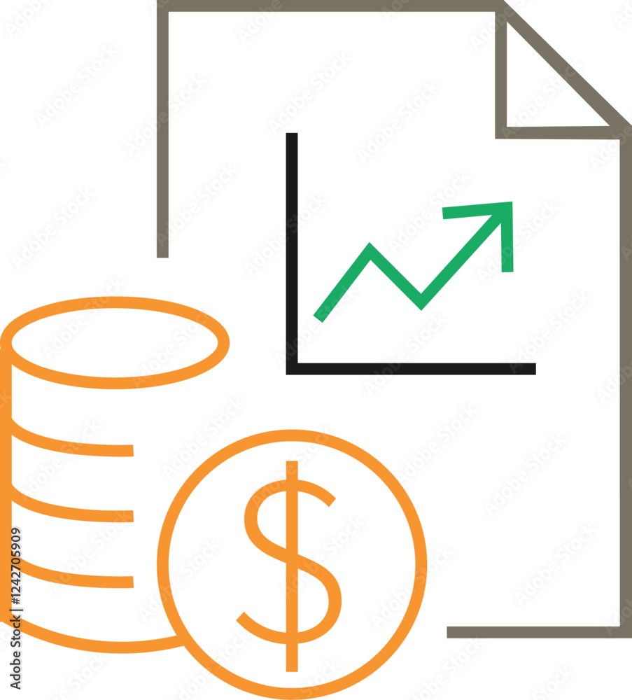 Vector business isolated silhouette icon with business, marketing, and management
