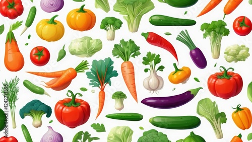 Wallpaper Mural set of vegetables Torontodigital.ca