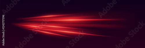 Speed ​​glowing technological lines and light. Vector EPS10