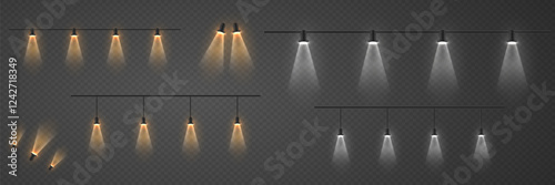 Light sources from a spotlight, studio, podium lighting, lighting effect.
