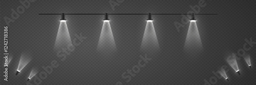 Light sources from a spotlight, studio, podium lighting, lighting effect.