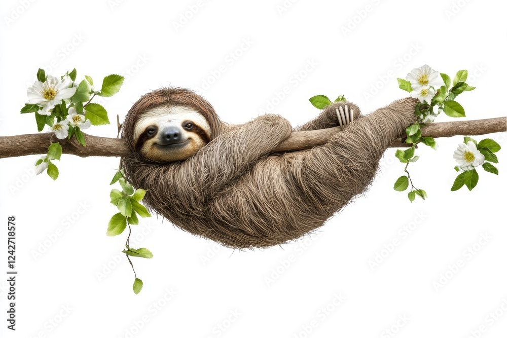 Fototapeta premium Sleepy Sloth in a Tree