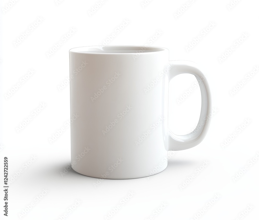 White mug mockup, studio shot, blank, design template White mug mockup, studio shot, blank, design template