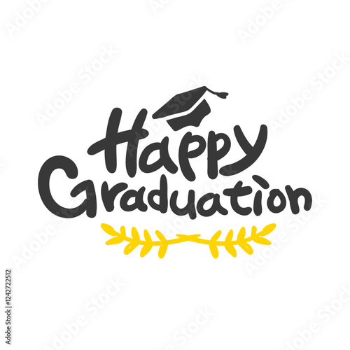 Calligraphy card. Happy Graduation