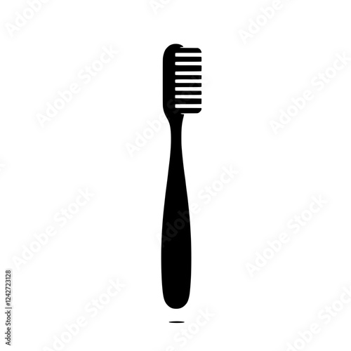 Black Toothbrush Icon: A simple yet powerful icon of a black toothbrush, highlighting the importance of oral hygiene and a healthy smile.