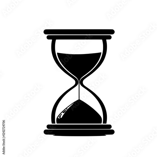 Time Flies: A classic hourglass silhouette, with sand flowing through its bulb, serves as a poignant reminder of time's relentless passage and the value of each moment.