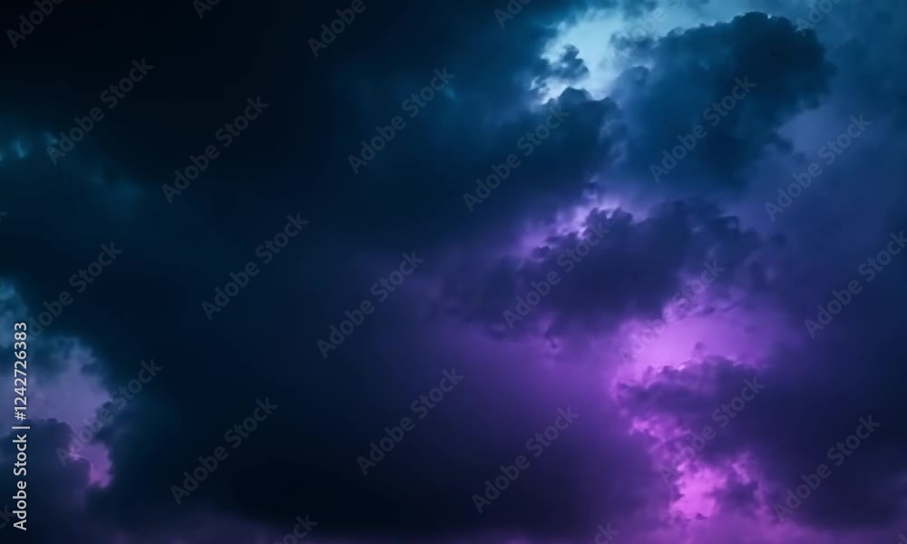Dreamlike purple and teal cloudscape at dusk or dawn. Dreamlike purple and teal cloudscape at dusk or dawn.