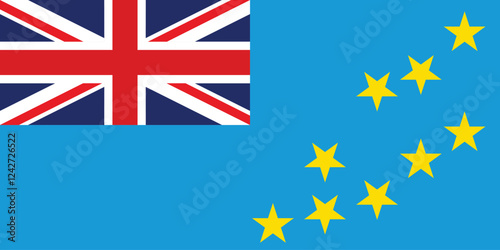 Free Download Tuvalu flag official colors and proportion digital vector illustration. - GFXLoad
