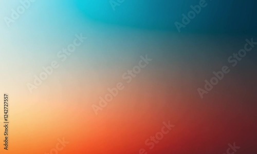 Abstract gradient background with orange, peach, and blue hues.