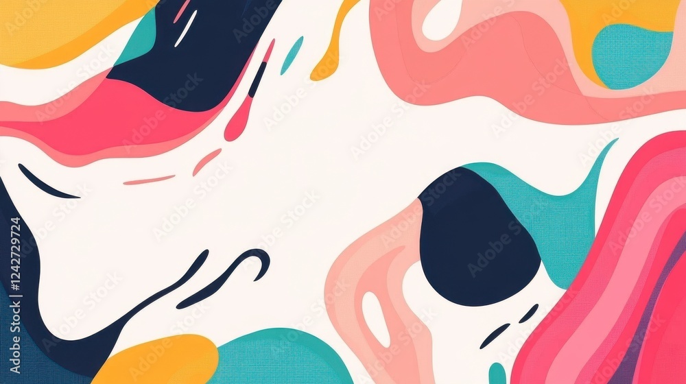 Abstract Colorful Shapes: A Vibrant Modern Art Design Abstract Colorful Shapes: A Vibrant Modern Art Design
