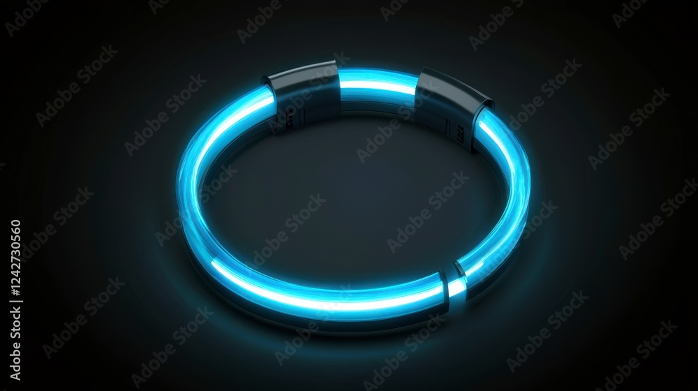 Glowing Neon Ring Design: Futuristic Light Circle Art Glowing Neon Ring Design: Futuristic Light Circle Art