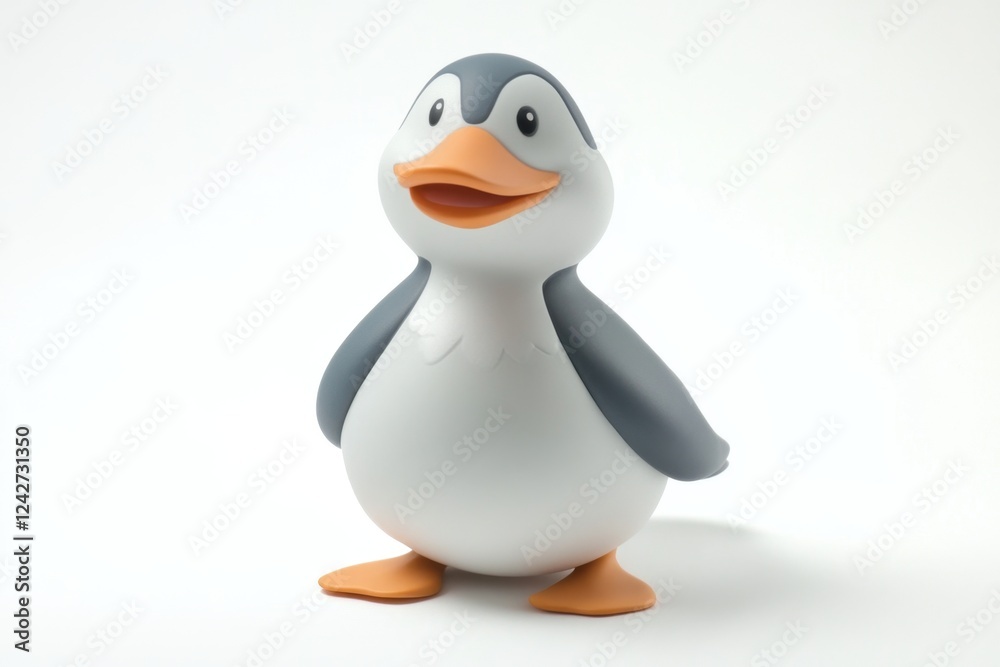 Fototapeta premium Adorable Cartoon Penguin Figurine
