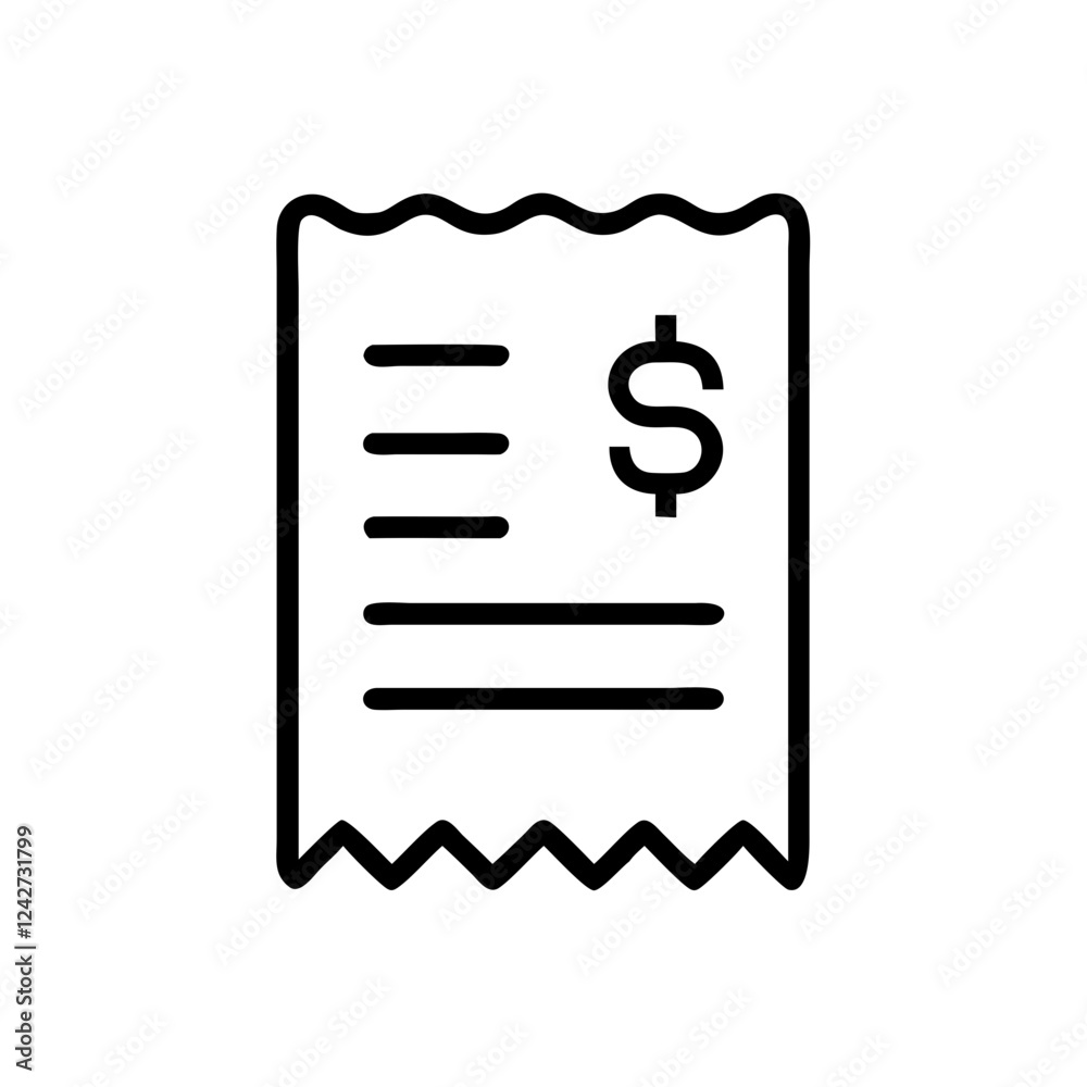A long receipt with multiple items, symbolizing shopping transactions or retail purchases. A long receipt with multiple items, symbolizing shopping transactions or retail purchases.