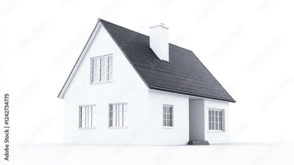 A bright white brick wall of a traditional house, slightly weathered, viewed from a close-up side angle A bright white brick wall of a traditional house, slightly weathered, viewed from a close-up side angle