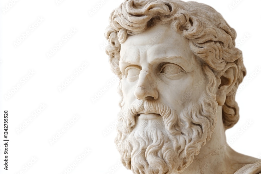 Ancient Marble Bust - Detailed Portrait Ancient Marble Bust - Detailed Portrait