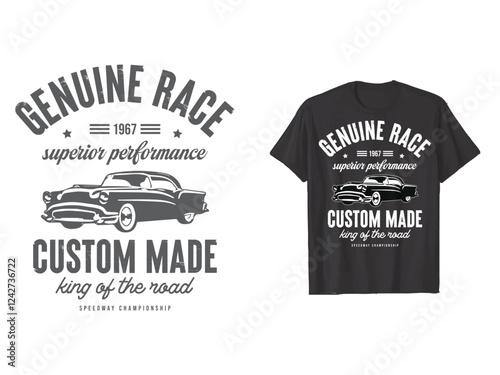 Classic Car T-shirt Design.